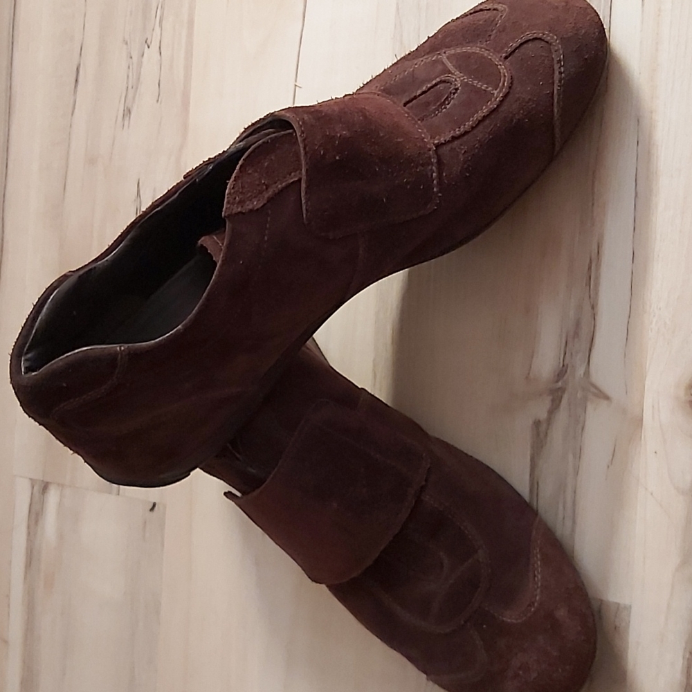 Prada Men's 9US Brown Suede Driving Shoes